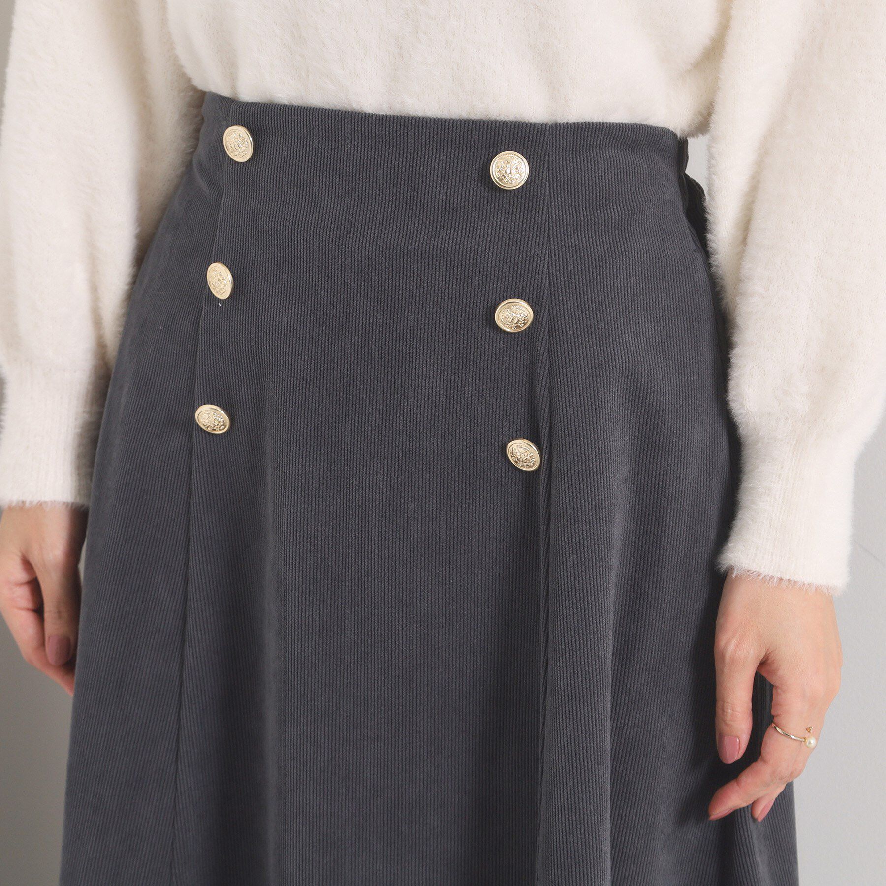 ITS&rsquo;DEMO「【洗濯機OK／ウエストゴム】コーデュロイスカート」|スカート|