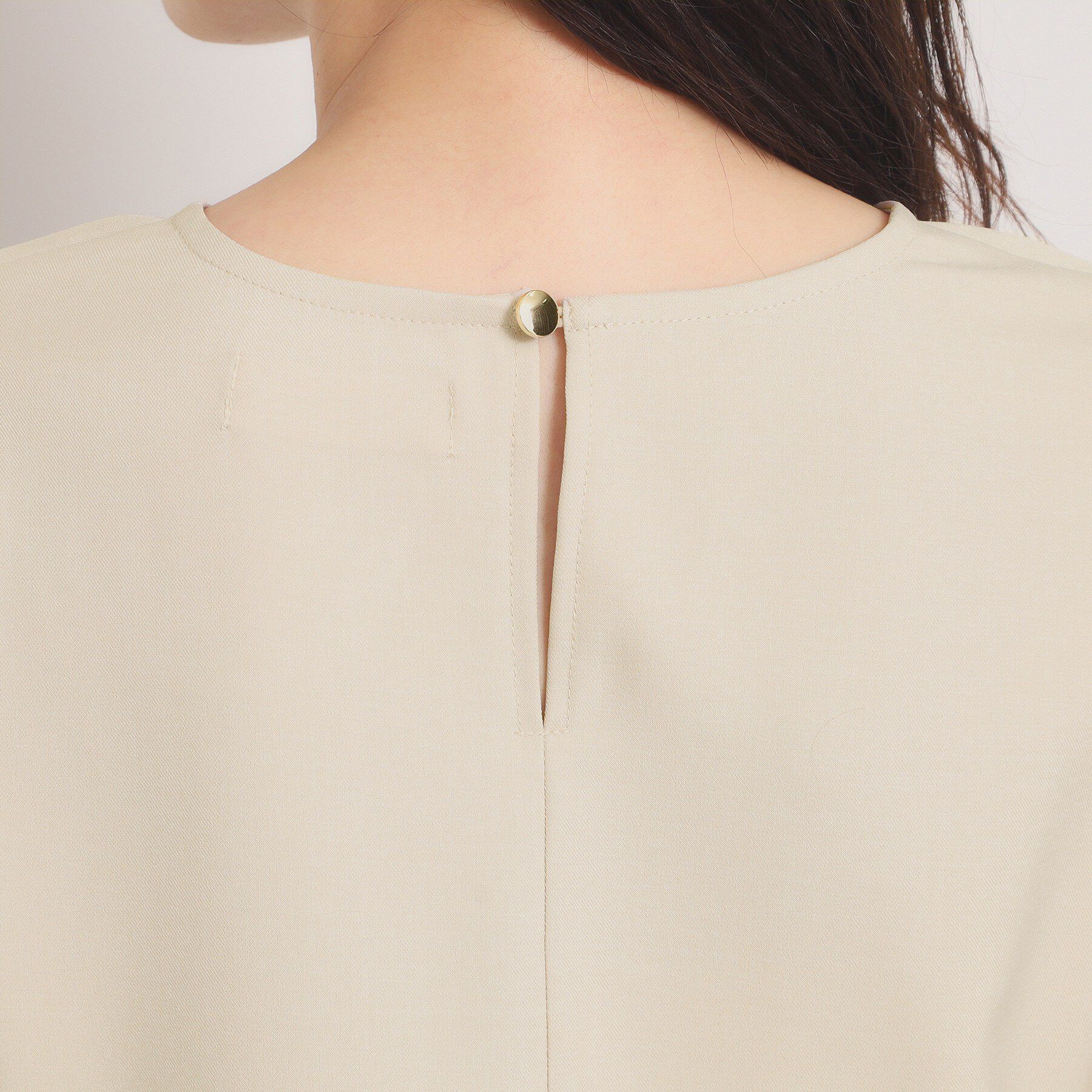 ITS&rsquo;DEMO「【入卒／洗濯機OK／イージーケア】ツイルストレッチペプラムブラウス」|シャツ・ブラウス|