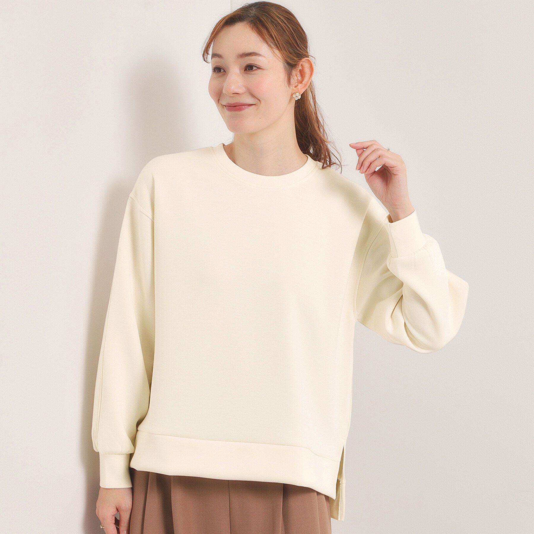 ITS&rsquo;DEMO「【洗濯機OK／花粉防止】ダンボールプルオーバー」|Tシャツ・カットソー|アイボリー(004)