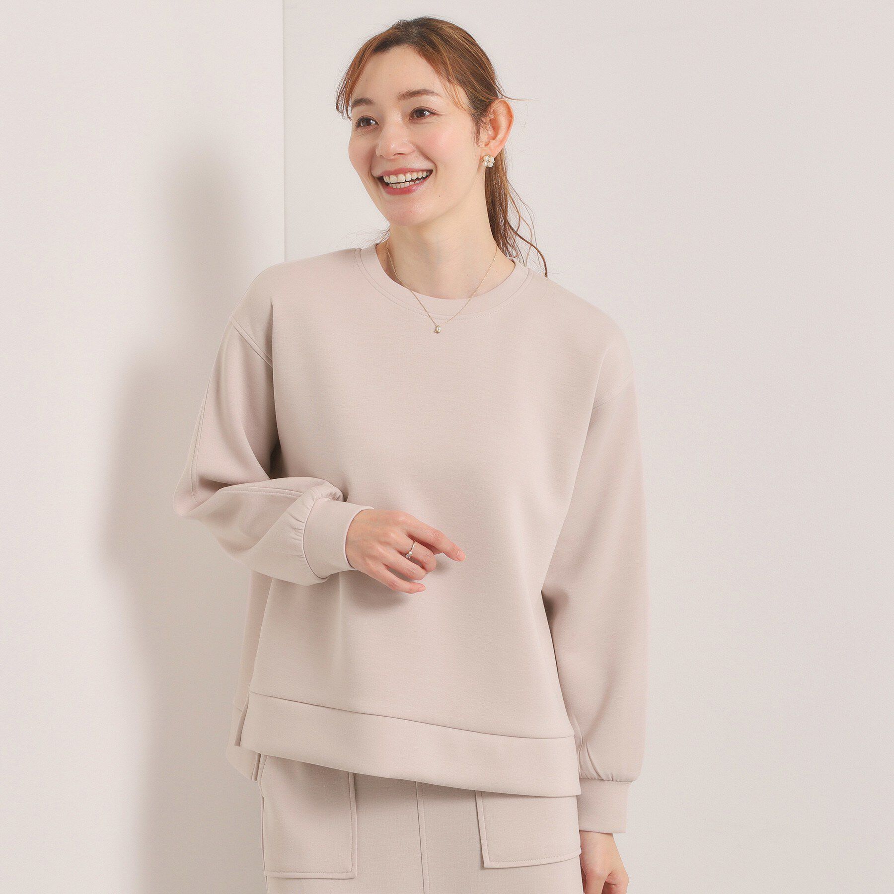 ITS&rsquo;DEMO「【洗濯機OK／花粉防止】ダンボールプルオーバー」|Tシャツ・カットソー|グレージュ(050)