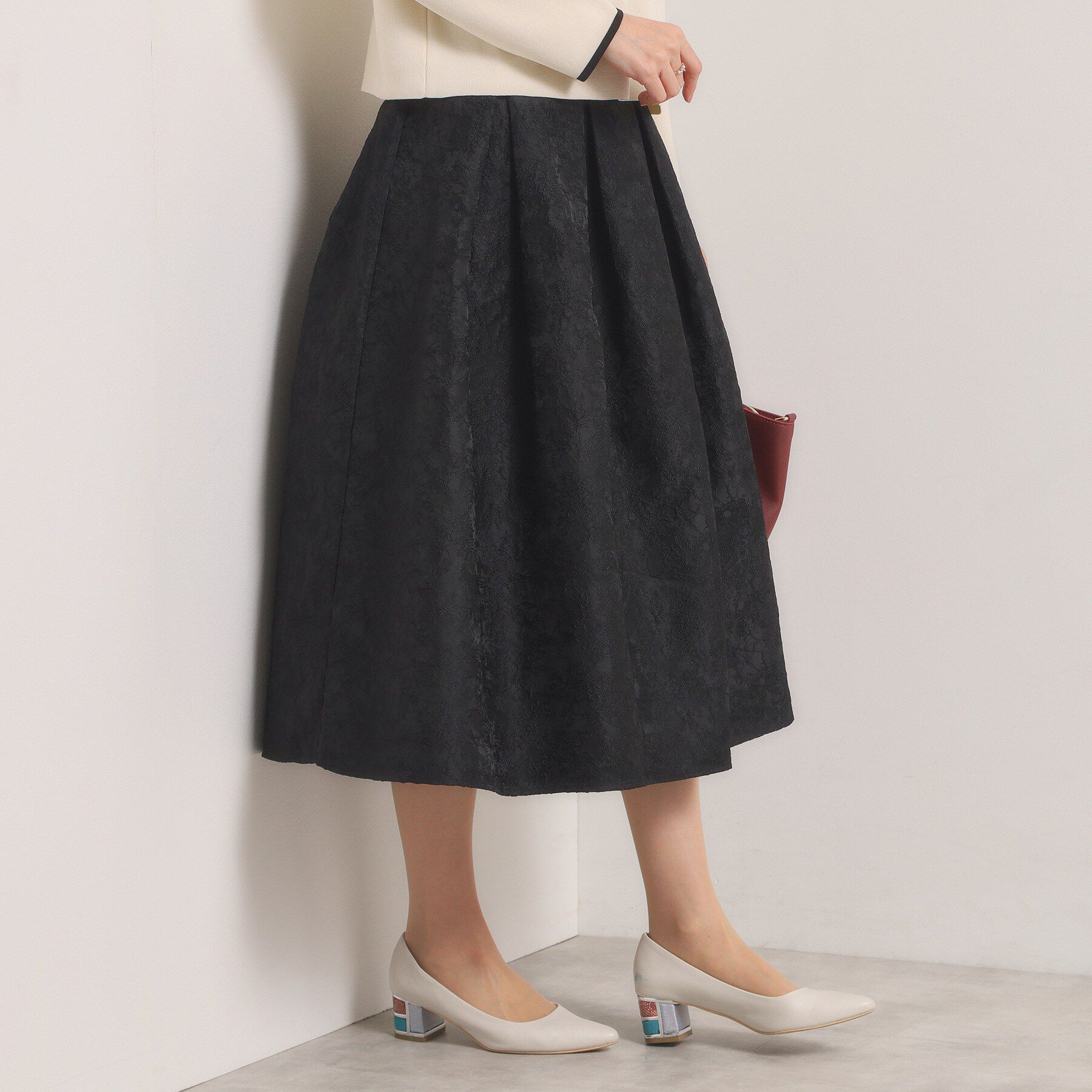 ITS&rsquo;DEMO「【入卒／手洗い可】ジャカードタックスカート」|スカート|