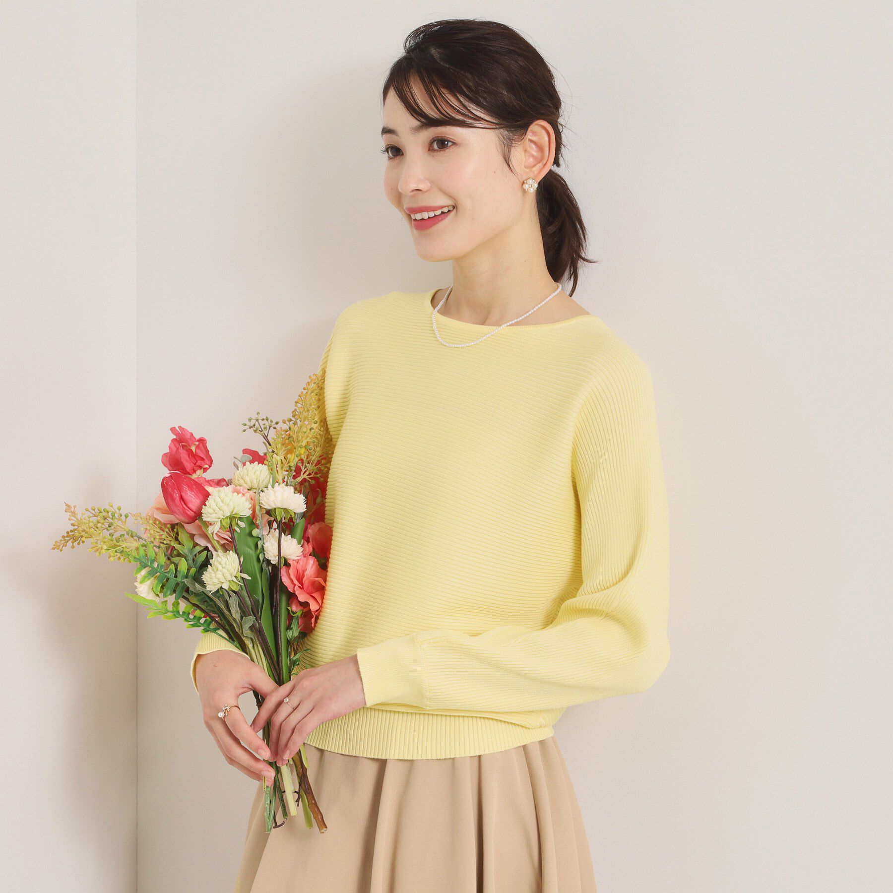 ITS&rsquo;DEMO「【洗濯機OK】花粉防止リブドルマンニット」|ニット・セーター|