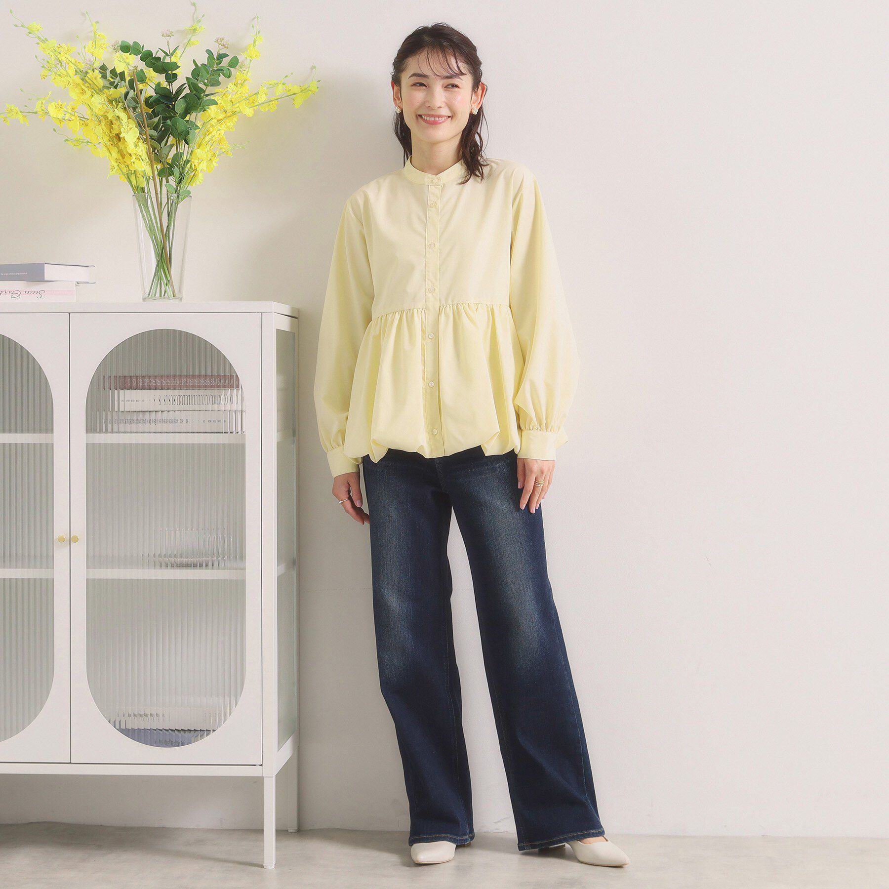 ITS&rsquo;DEMO「【洗濯機OK】バルーンヘムブラウス」|シャツ・ブラウス|