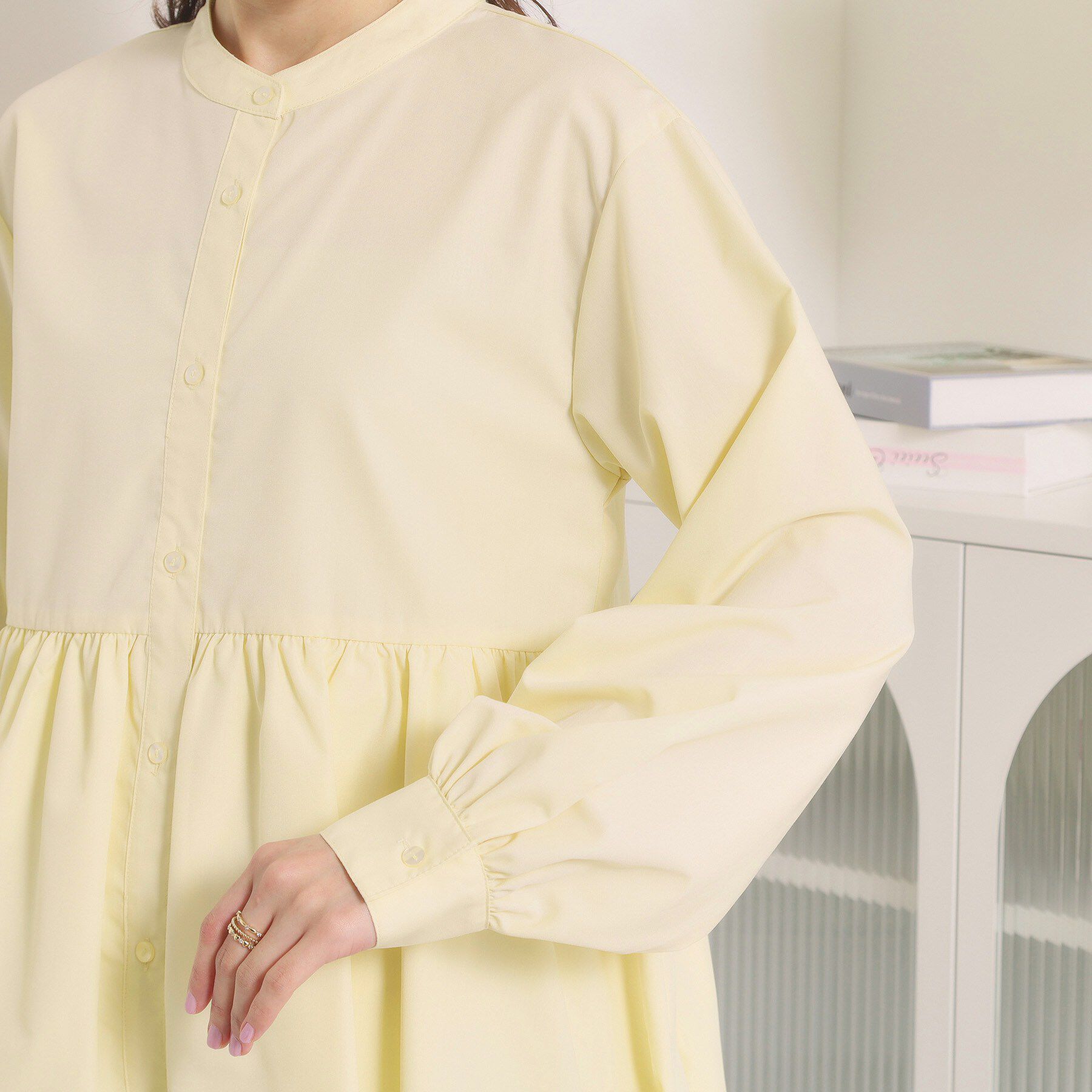 ITS&rsquo;DEMO「【洗濯機OK】バルーンヘムブラウス」|シャツ・ブラウス|