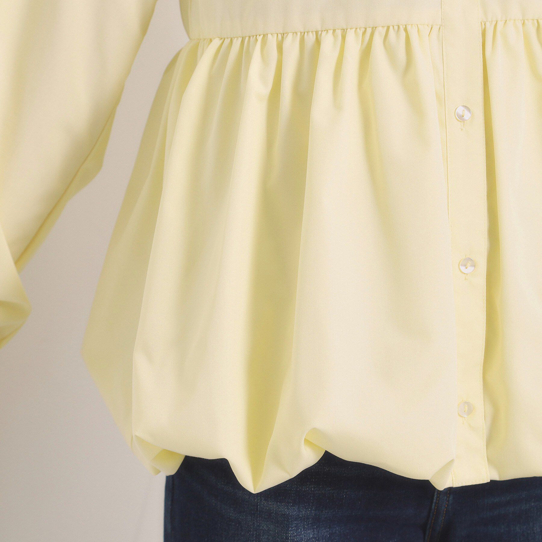 ITS&rsquo;DEMO「【洗濯機OK】バルーンヘムブラウス」|シャツ・ブラウス|