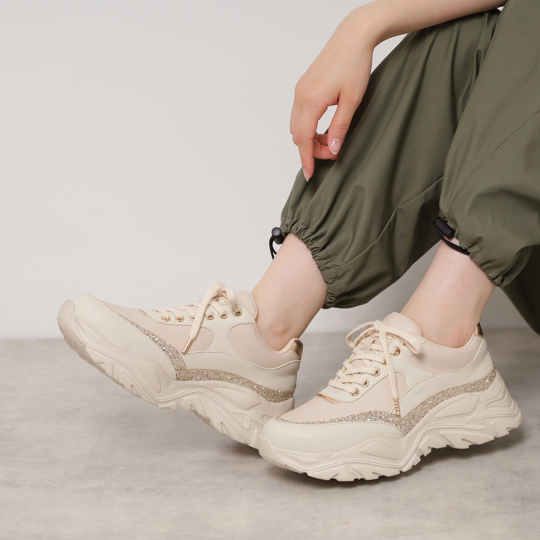 ESPERANZA「グリッターラインスニーカー」|スニーカー|