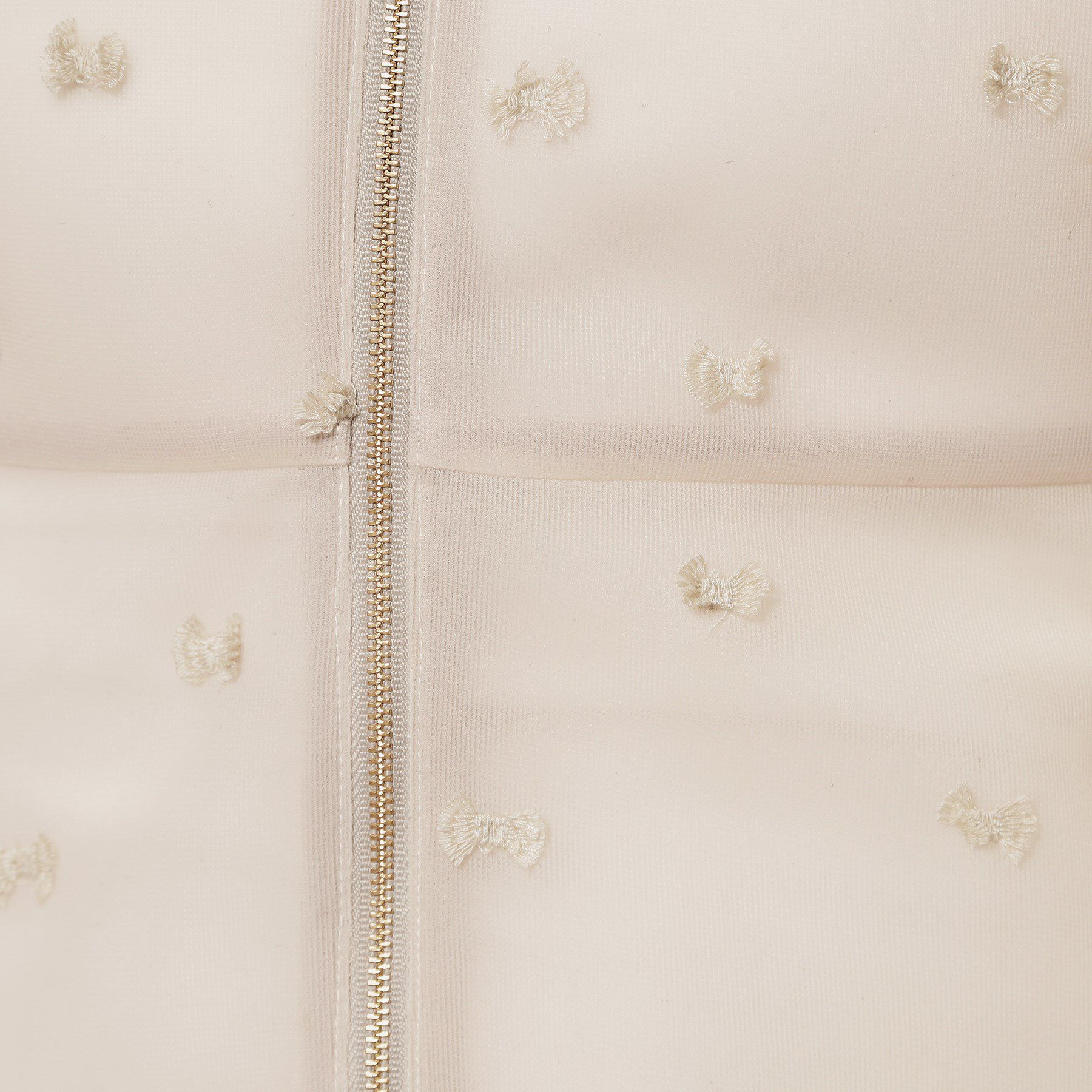 SunaUna「【ペプラム／ジップアップ】リボンジャカードトップス」|シャツ・ブラウス|