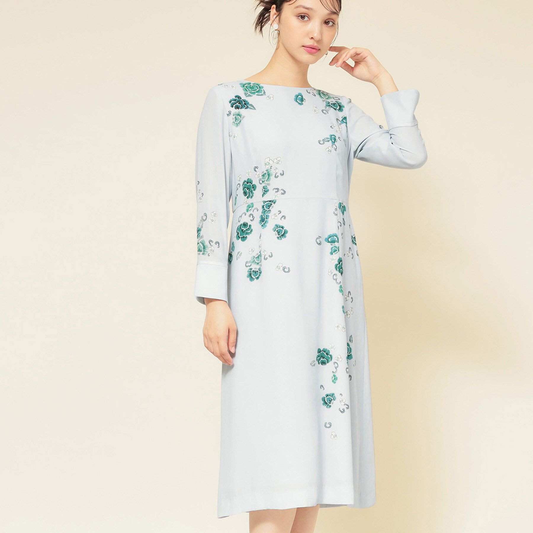 SunaUna「【co creation and yours／SS～L】花柄パネルワンピース」|ワンピース|