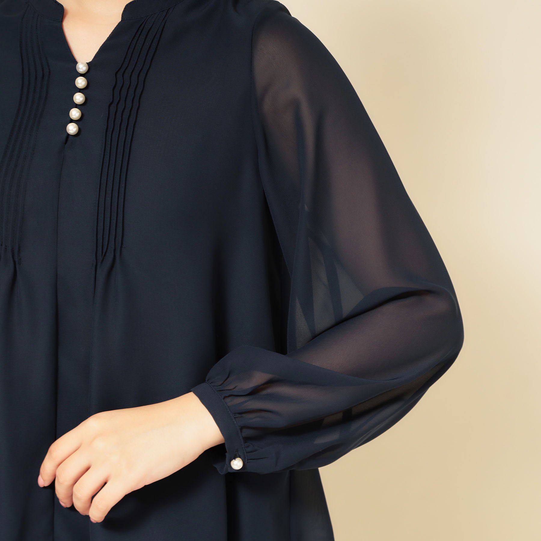 SunaUna「【ピンタック／セットアップ可】シフォンブラウス」|シャツ・ブラウス|