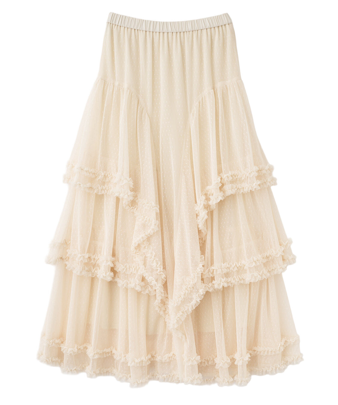 COCO DEAL「ドットチュールティアードフレアスカート」|スカート|