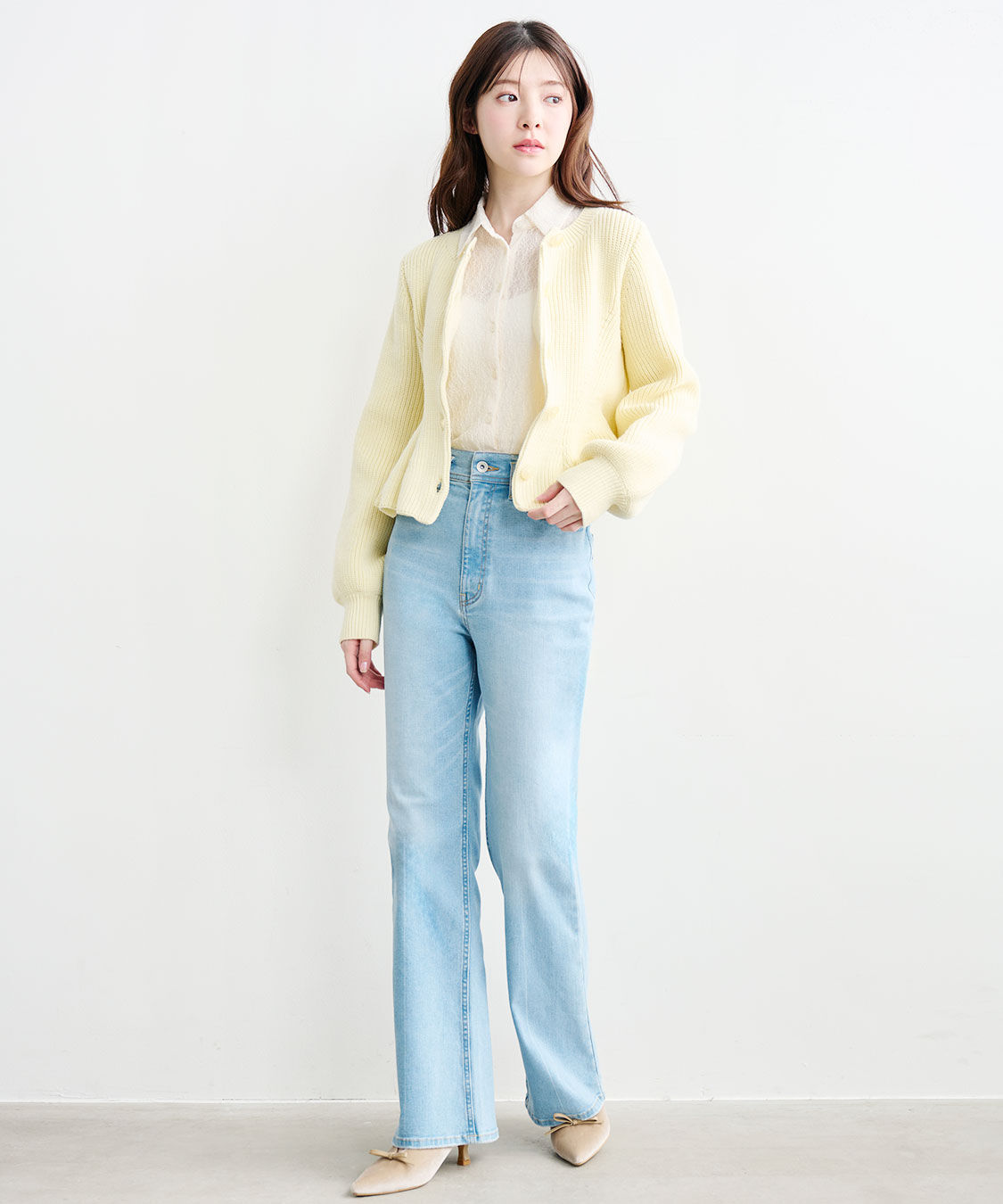 COCO DEAL「スーパーストレッチデニムフレアパンツ」|デニム|