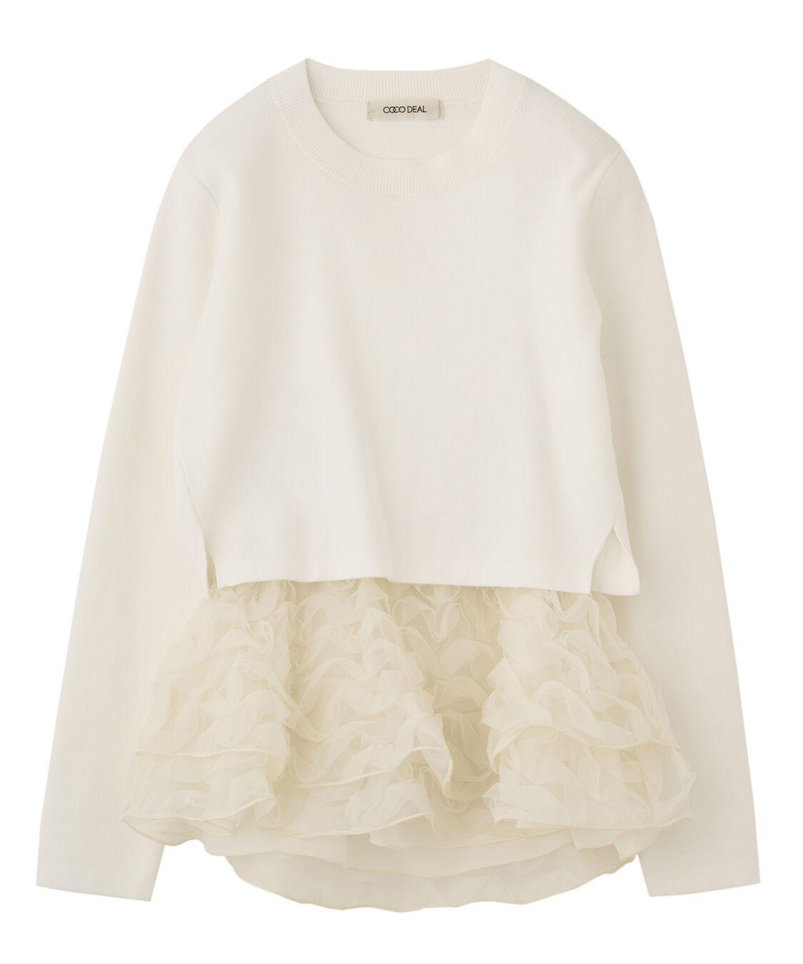 COCO DEAL「フリルペプラムブラウス&times;ニット」|シャツ・ブラウス|
