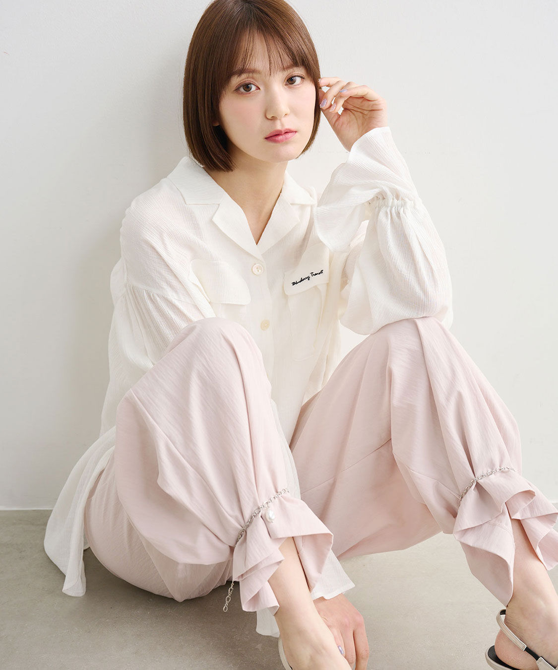 COCO DEAL「刺繍楊柳ロゴブラウス」|シャツ・ブラウス|