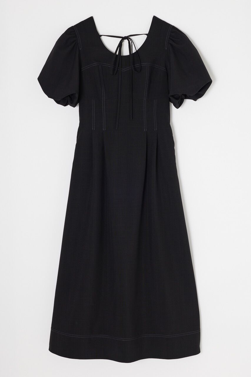 MOUSSY「COLOR STITCH ドレス」|ワンピース|BLK