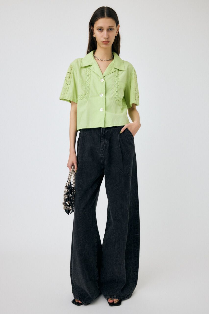 MOUSSY「CROCHET COMBI シャツ」|シャツ・ブラウス|