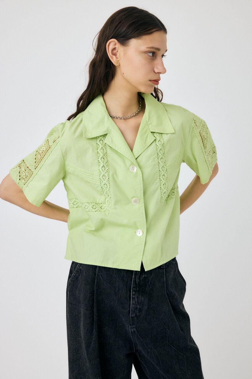 MOUSSY「CROCHET COMBI シャツ」|シャツ・ブラウス|