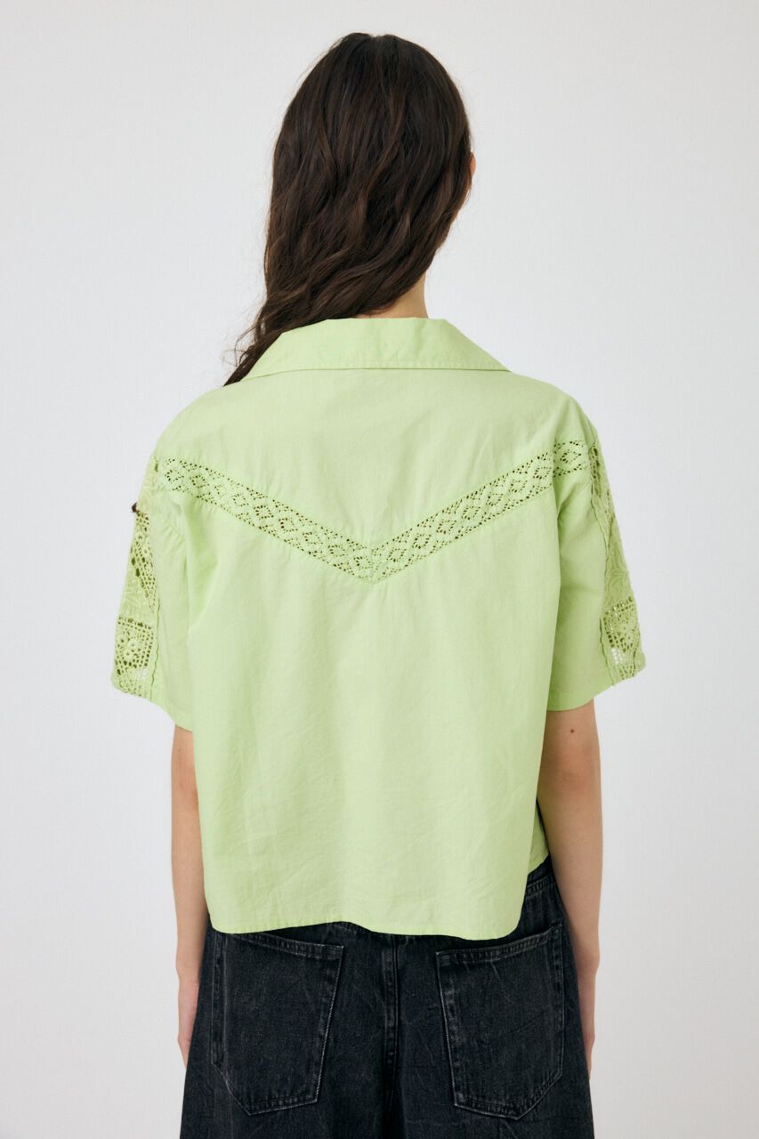 MOUSSY「CROCHET COMBI シャツ」|シャツ・ブラウス|