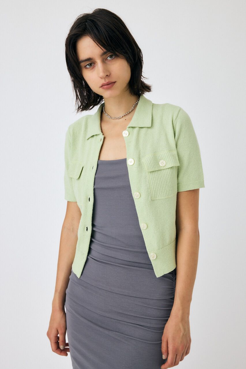 MOUSSY「OVERLOCK POCKET ニットシャツ」|ニット・セーター|