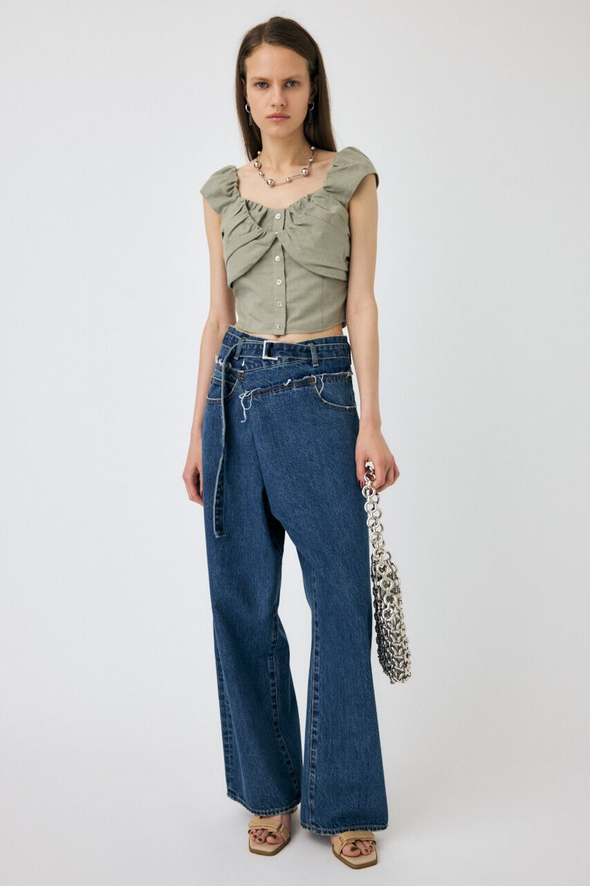 MOUSSY「LAYERED GATHERED ブラウス」|シャツ・ブラウス|