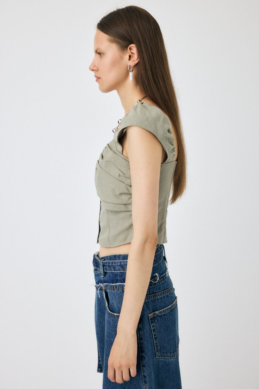 MOUSSY「LAYERED GATHERED ブラウス」|シャツ・ブラウス|