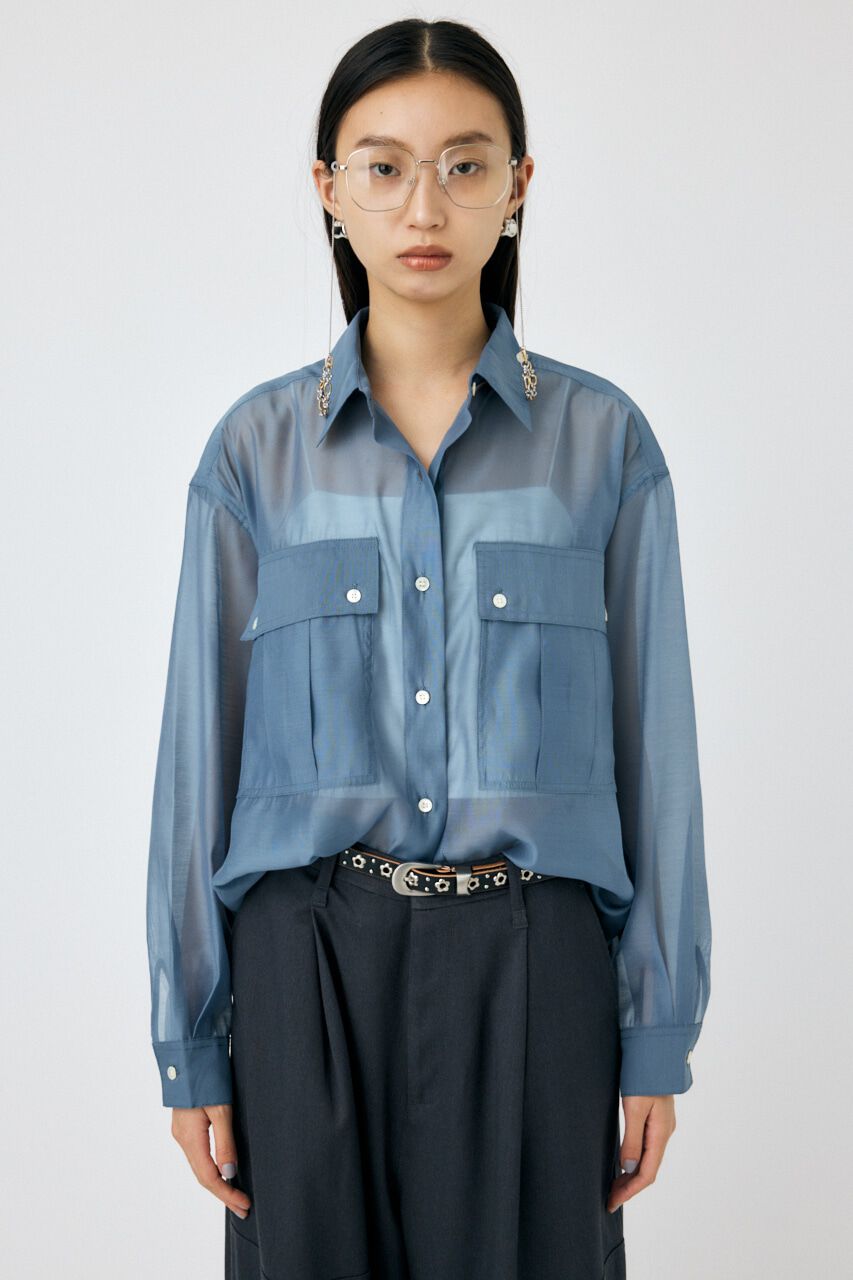 MOUSSY「SHEER CARGOシャツ」|シャツ・ブラウス|
