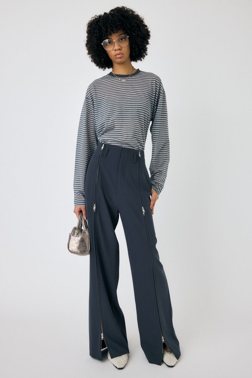 MOUSSY「SHEER BORDER ロンT」|Tシャツ・カットソー|