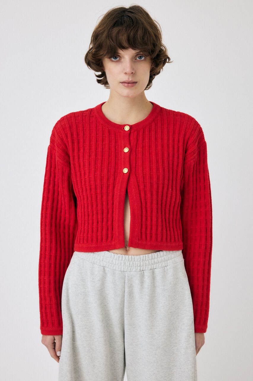 MOUSSY「BI COLOR ニットカーディガン」|カーディガン|