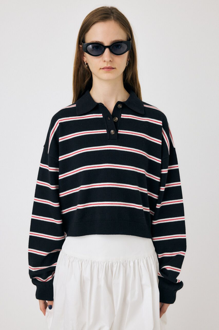MOUSSY「BOXY KNIT ポロ」|ニット・セーター|