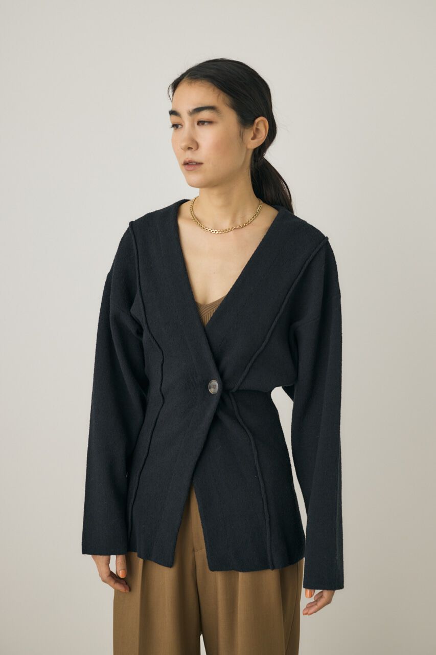 MOUSSY「ニットジャケット　素材の一部にオーガニックコットン使用」|シャツ・ブラウス|