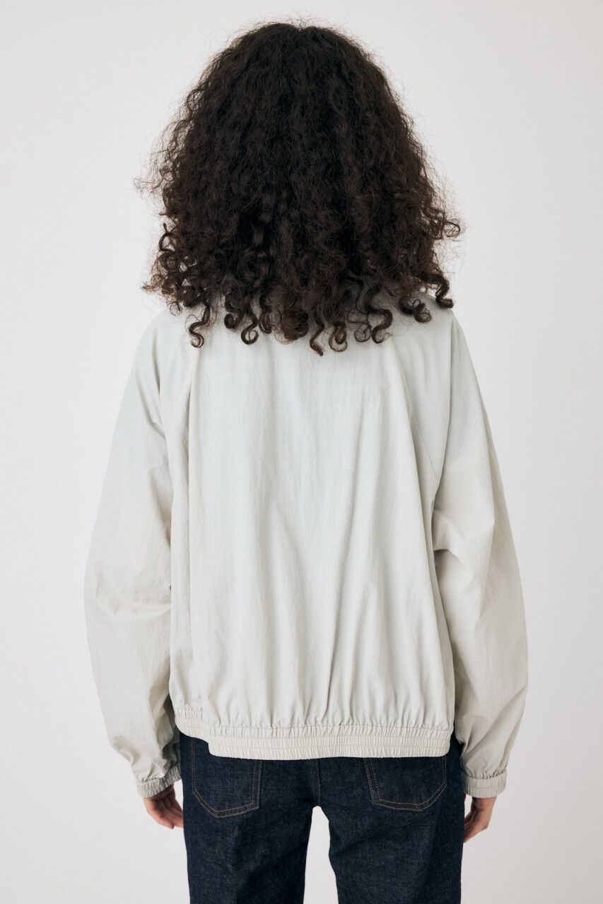 MOUSSY「RIBBON GATHER NYLON ジャケット」|ブルゾン・スタジャン|