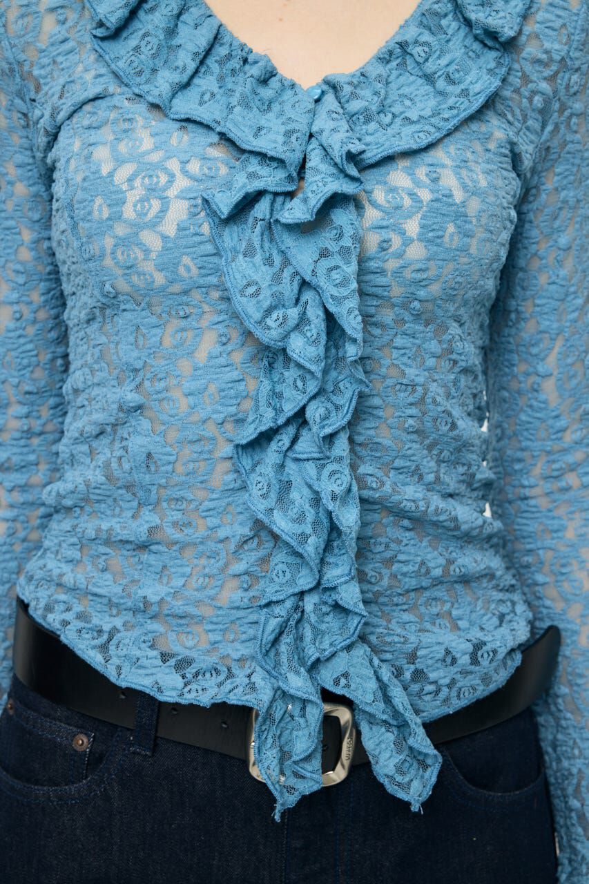 MOUSSY「LACE RUFFLE トップス」|Tシャツ・カットソー|