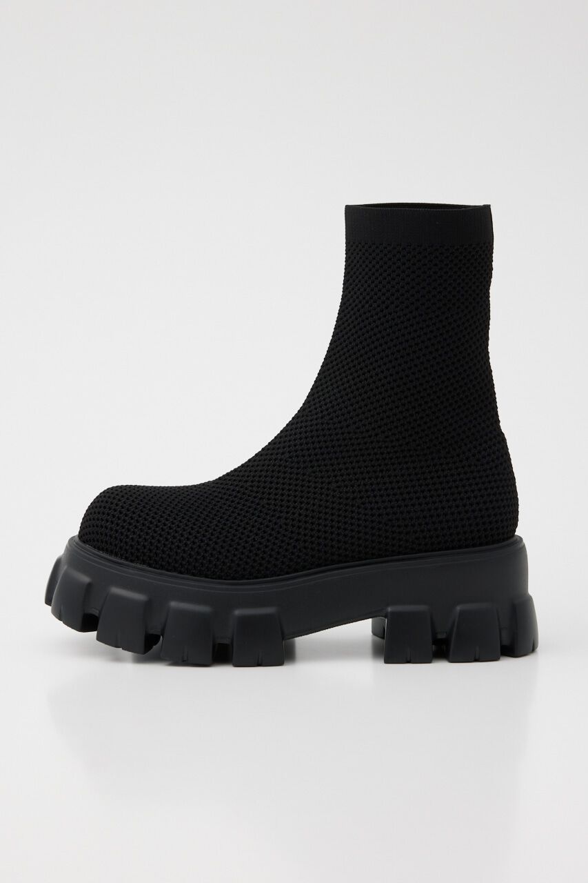 rienda「メッシュニットショートブーツ」|サンダル|BLK