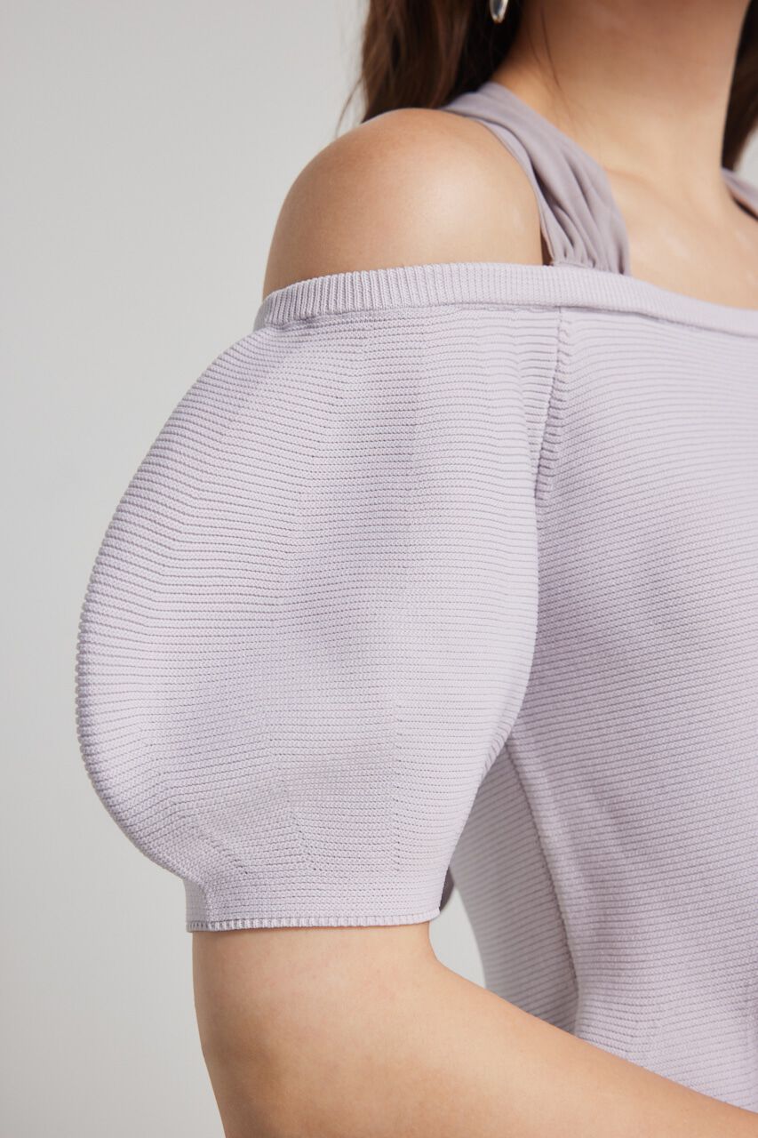 rienda「メニーWAYペプラムKnit TOP」|ニット・セーター|