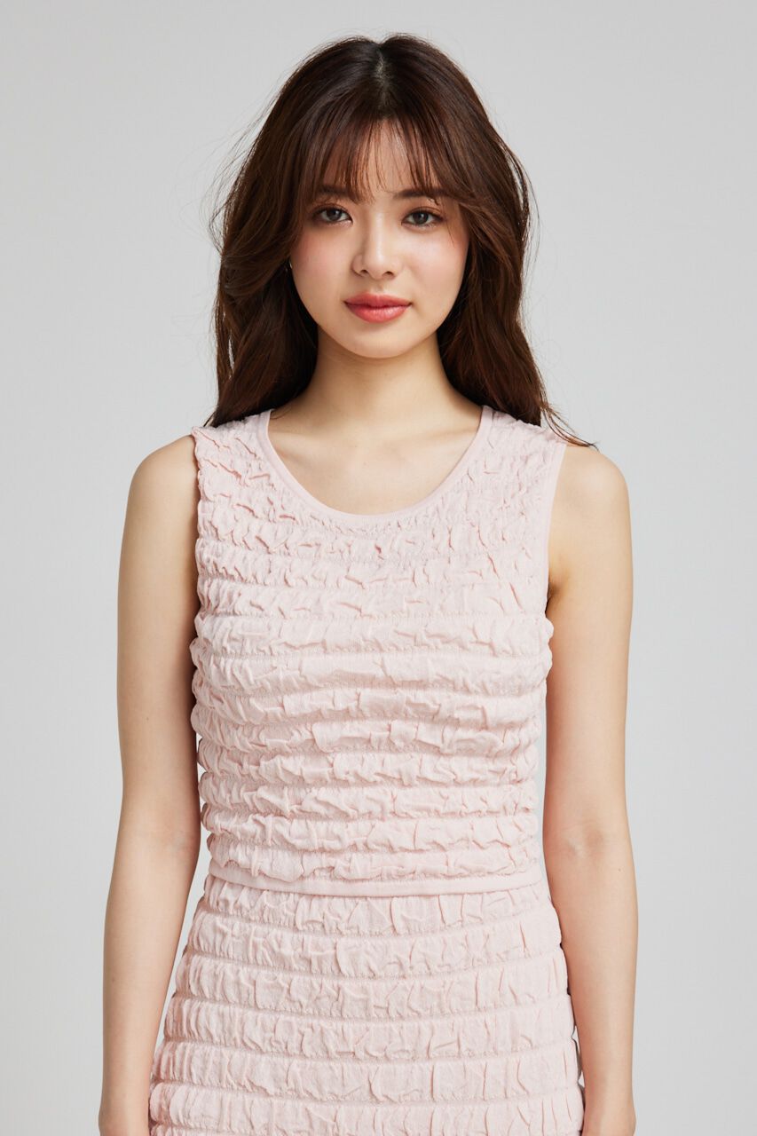 rienda「ポップコーンニットトップス」|タンクトップ|