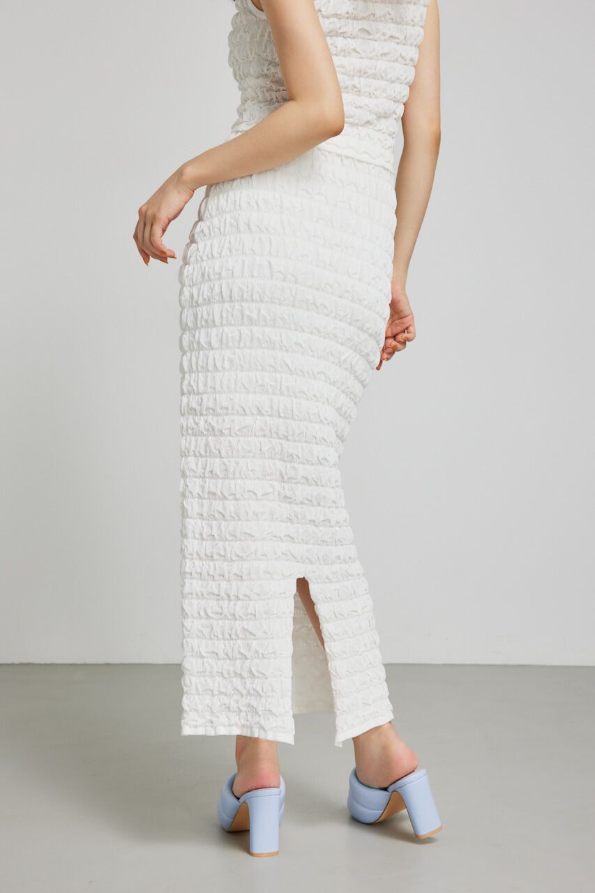 rienda「ポップコーンニットジャストウエストスカート」|スカート|