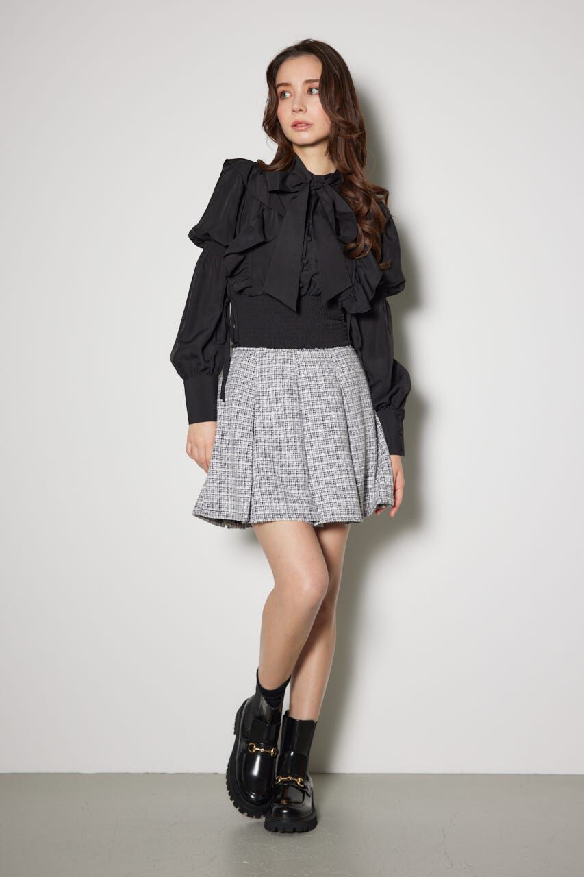 rienda「2WAYボウタイクロップドブラウス」|シャツ・ブラウス|