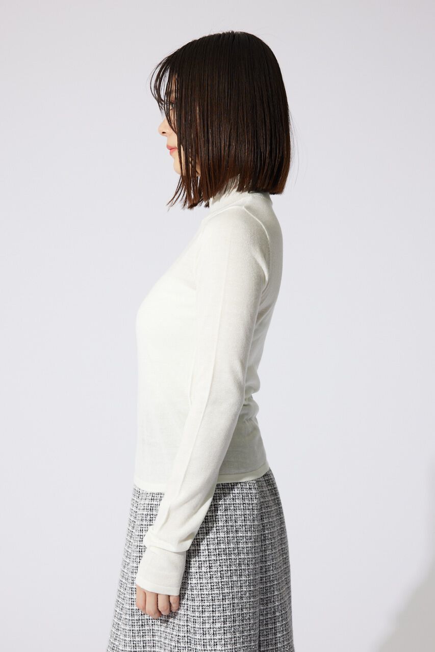 rienda「ハイネックシアーニットトップス」|ニット・セーター|