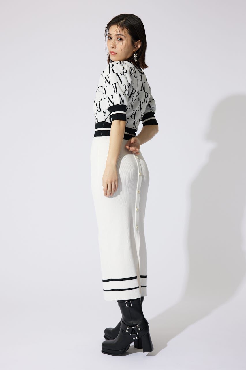 rienda「2WAYRロゴラインニットワンピース」|ワンピース|