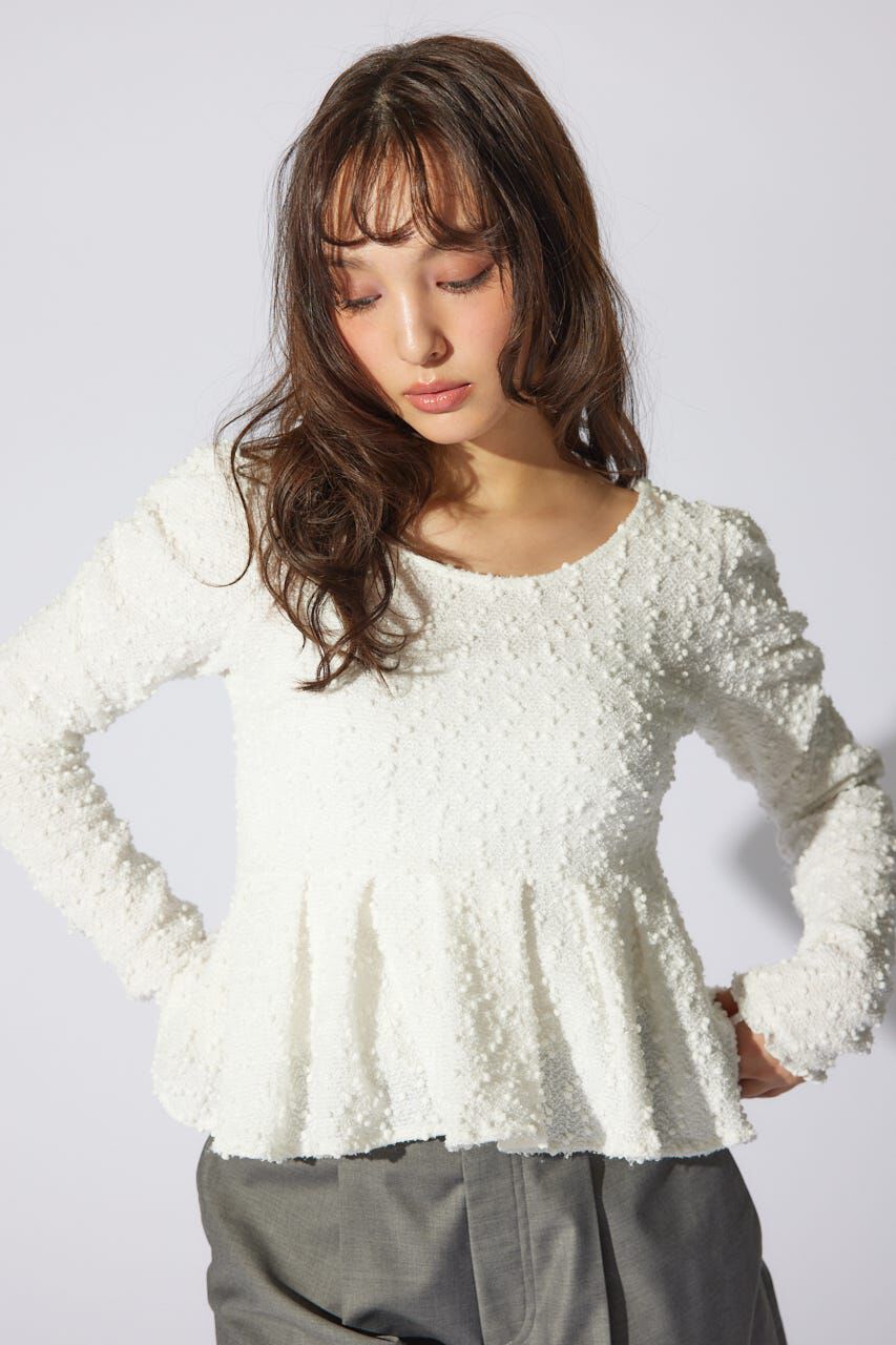 rienda「カットレースペプラムトップス」|Tシャツ・カットソー|