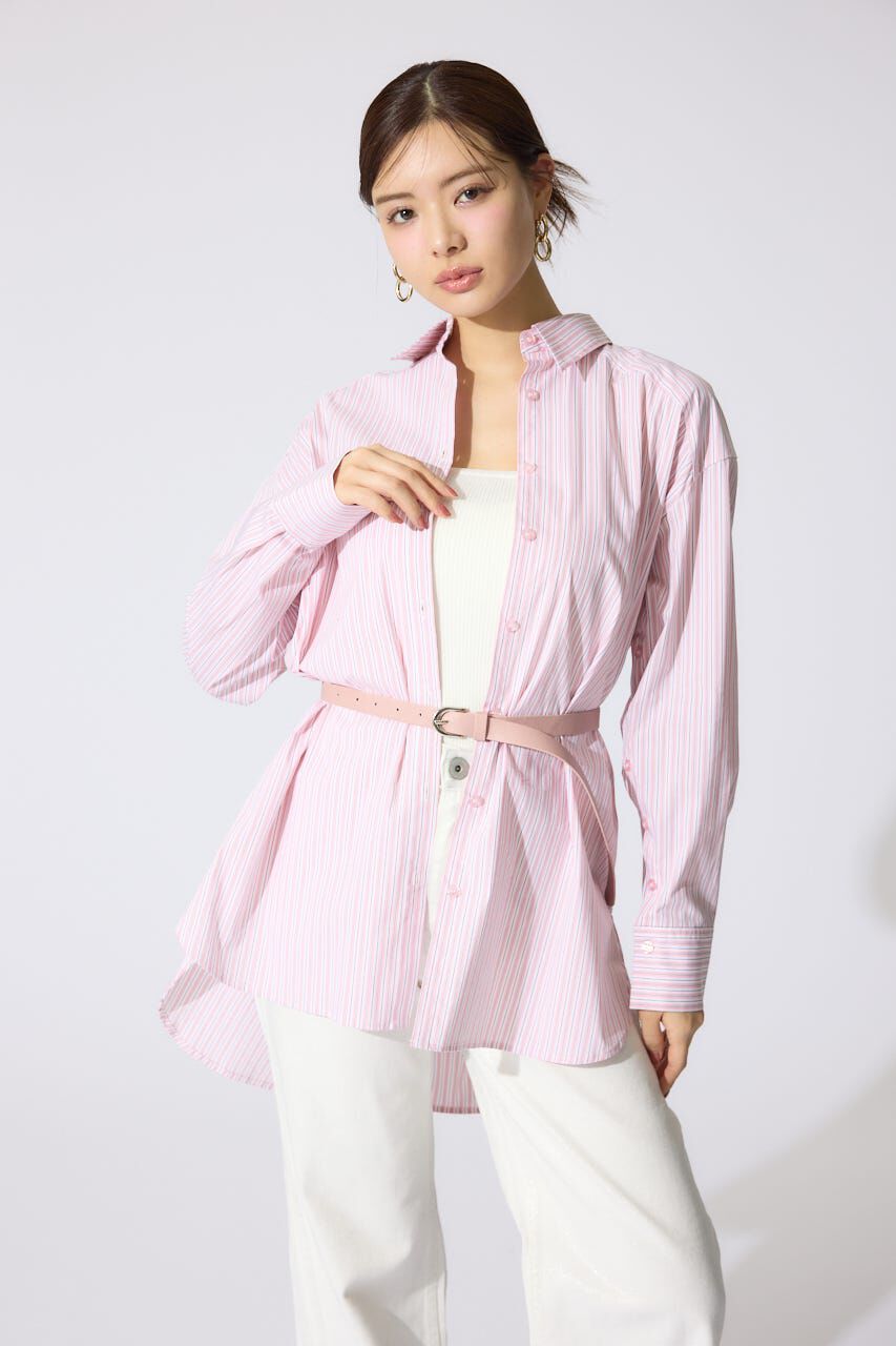 rienda「2WAYベルトセットシャツトップス」|シャツ・ブラウス|柄PNK5