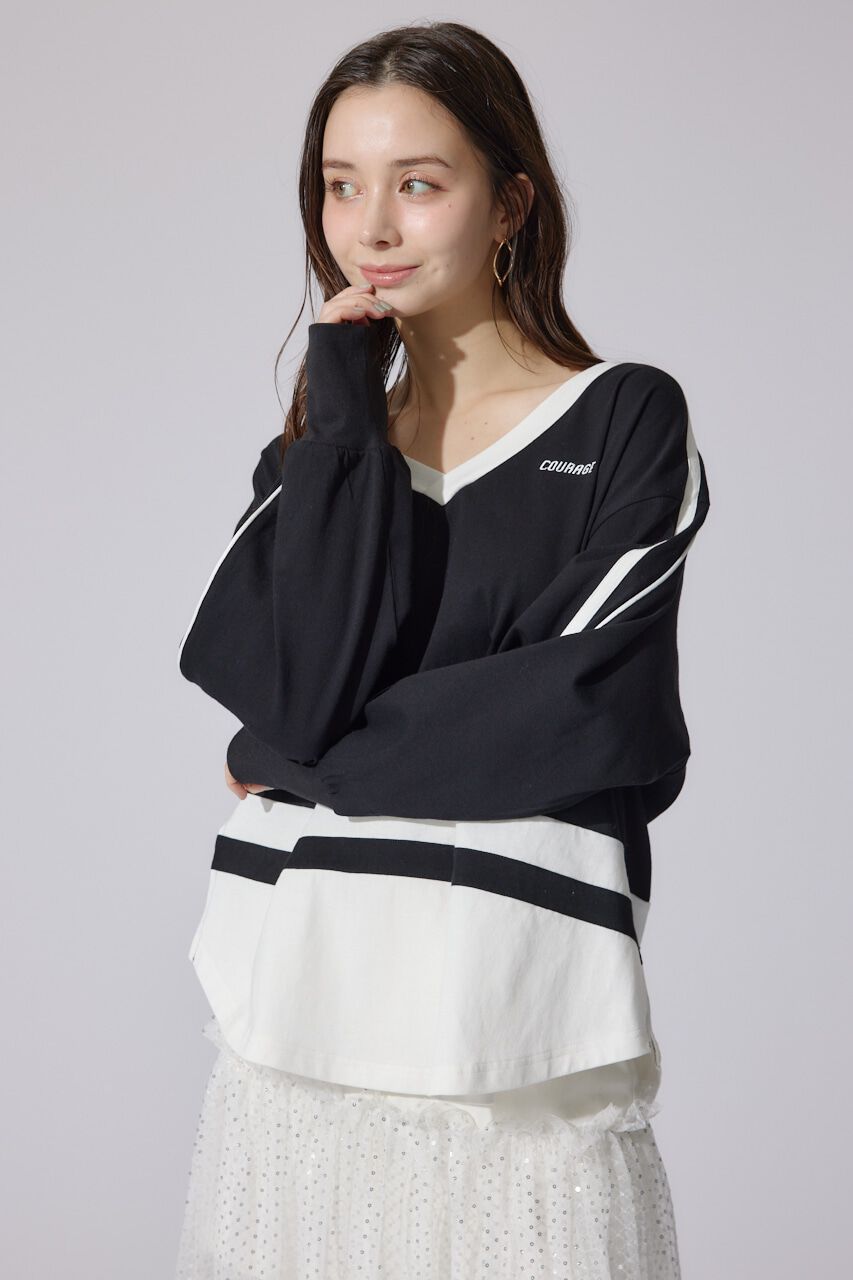 rienda「ユニフォームレディーロンT」|Tシャツ・カットソー|