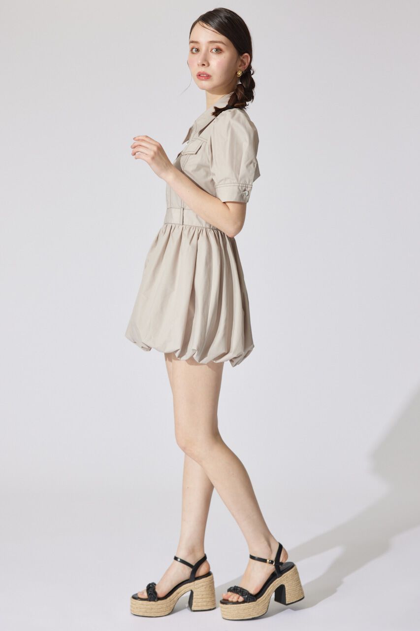 rienda「フロントジップバルーンミニロンパース」|ワンピース|