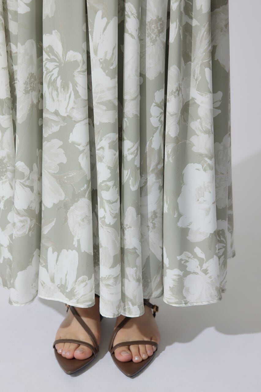 rienda「ホルターネックギャザーフレアワンピース」|ワンピース|