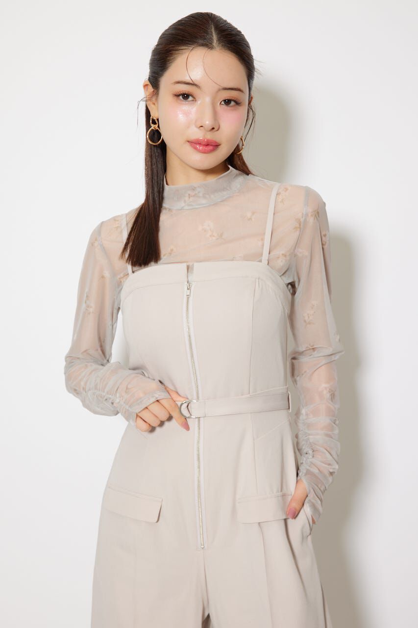 rienda「2WAYスリーブギャザーシアートップス」|Tシャツ・カットソー|