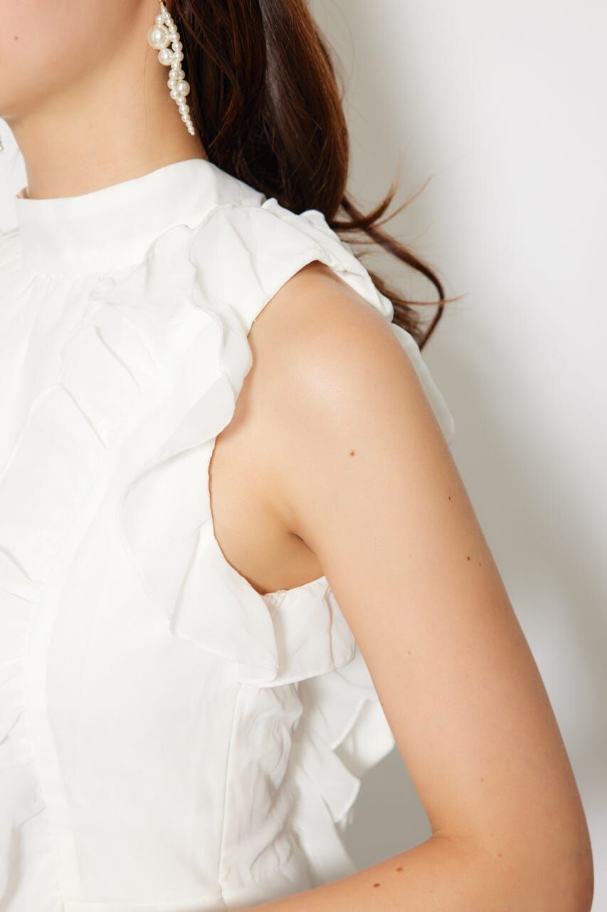 rienda「ボウタイフリルペプラムブラウス」|シャツ・ブラウス|