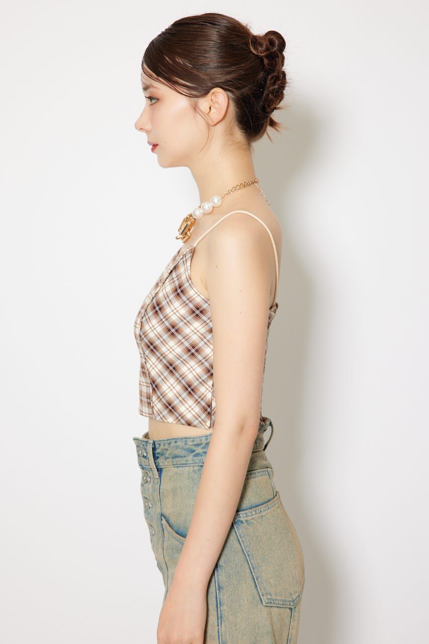 rienda「チェックビスチェ」|キャミソール|