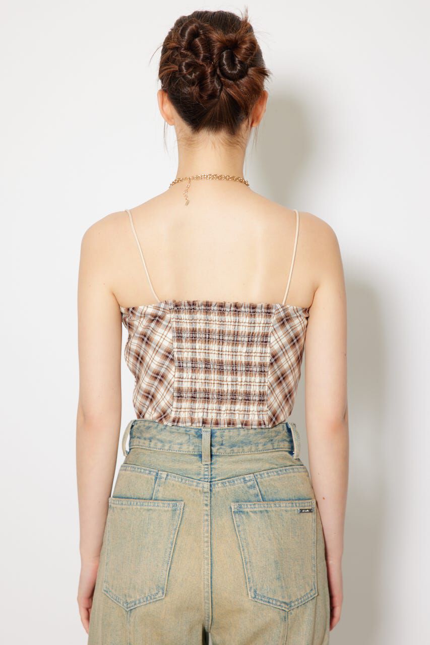 rienda「チェックビスチェ」|キャミソール|