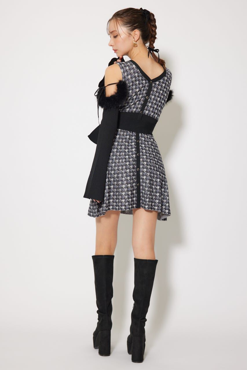 rienda「many wayフェイクファージャガードミニニットワンピース」|ワンピース|