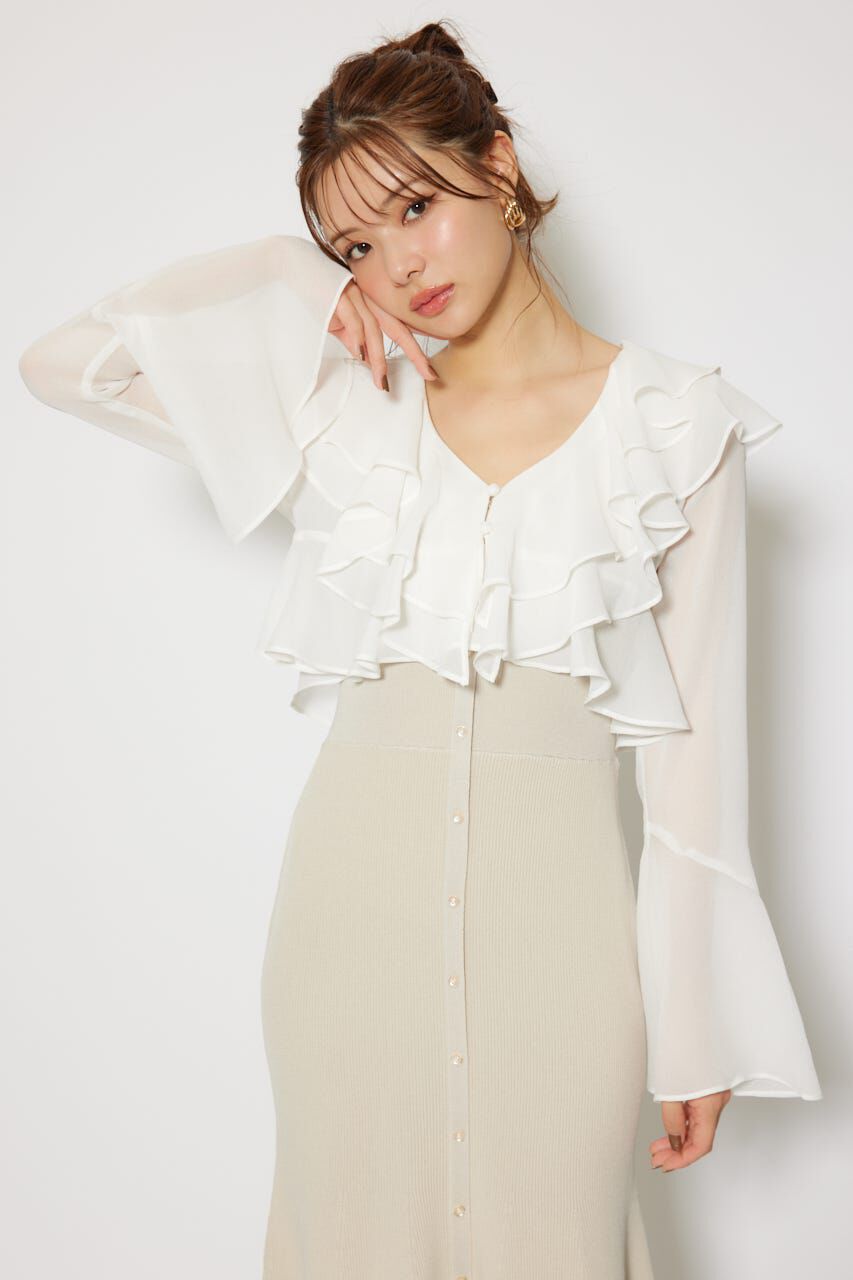 rienda「カーディガンセットニットマーメイドワンピース」|ワンピース|