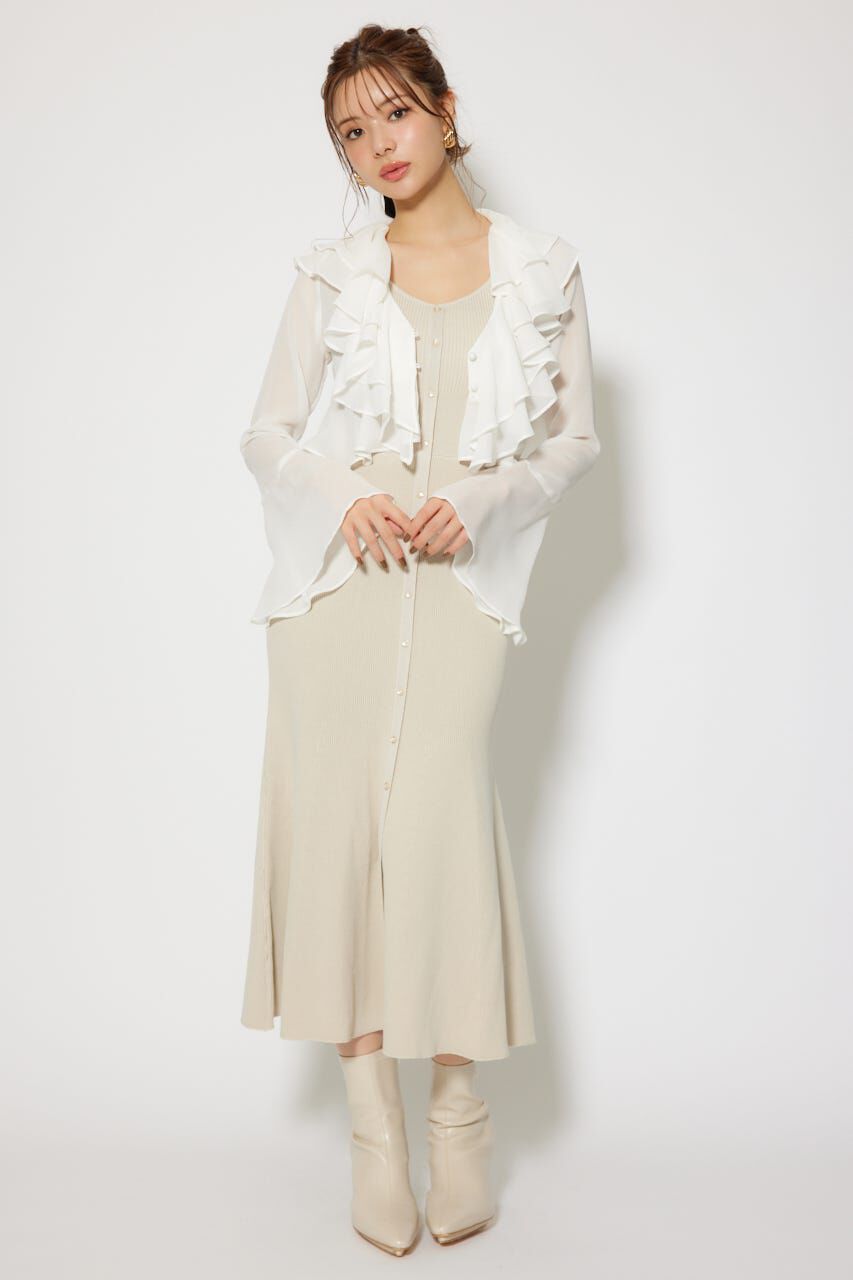 rienda「カーディガンセットニットマーメイドワンピース」|ワンピース|